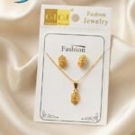 premium gold plate set with earring
