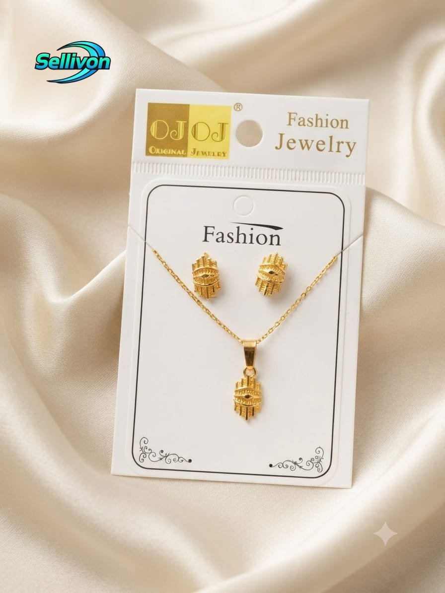 1000043790.jpg premium gold plate set with earring - Image 1