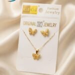 Trendy butterfly Gold plate set