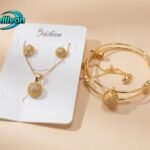 gold-plated 3-piece jewelry set for women
