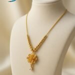 gold-plated flower pendant necklace