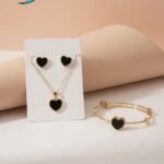 heart-shaped jewelry set