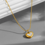 stainless steel  white love pendent