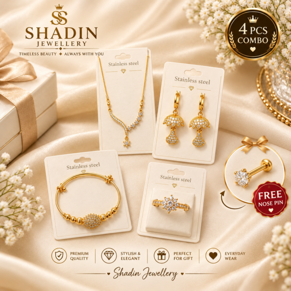 4 Pcs Premium Combo Set + Free Nose Pin