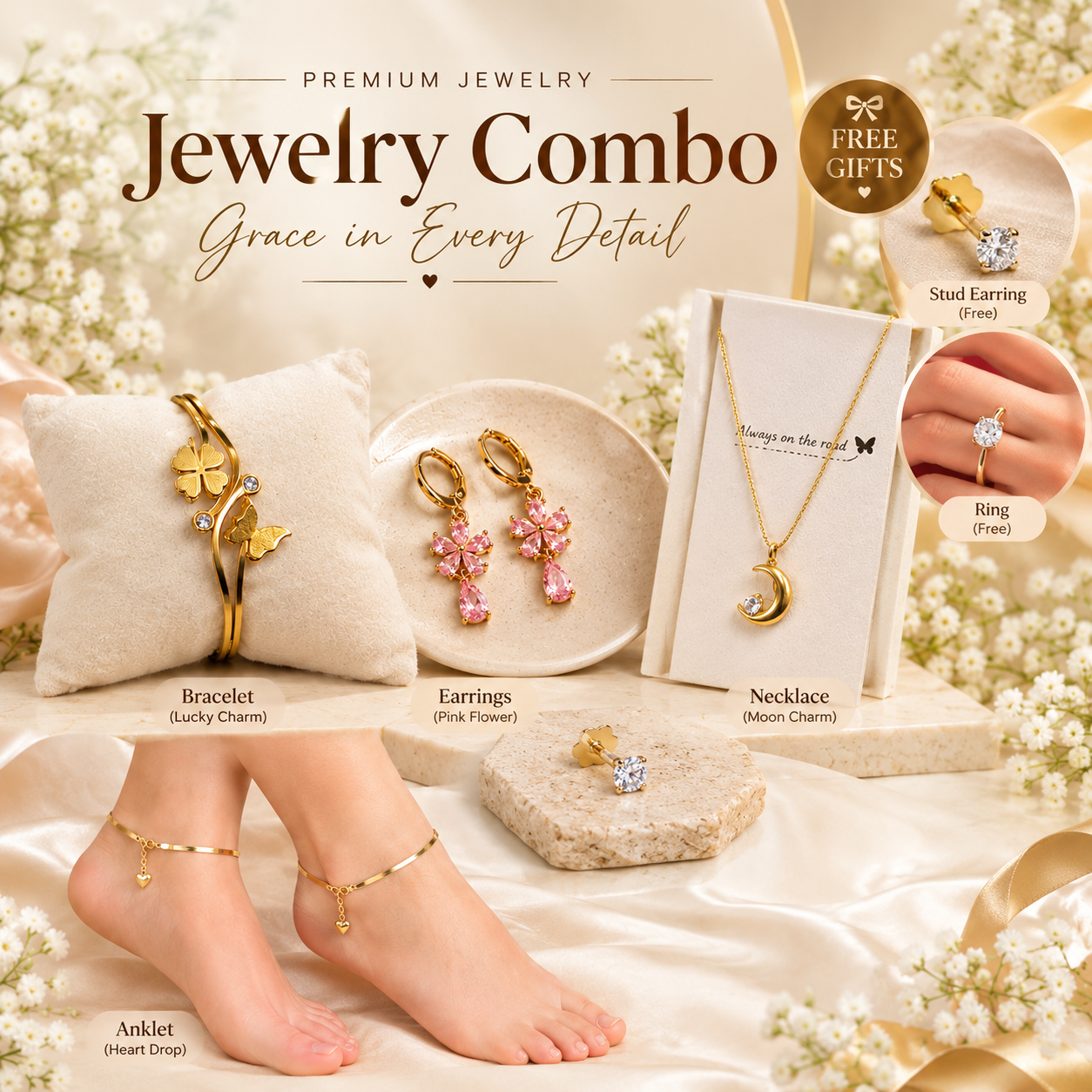 2026/10/1000106727.png Premium Jewelry Combo Set – 4 Pcs + 2 Free Gifts ✨ - Image 1