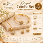 Elegant Heart Jewelry Combo Set – 4 Pcs Premium Collection